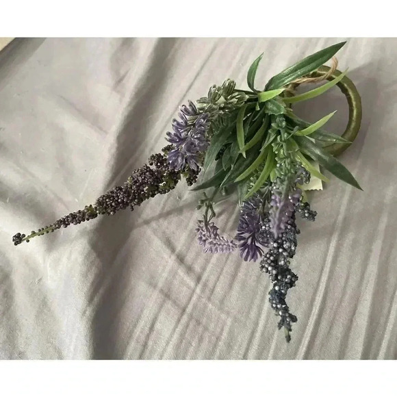 Pier 1 Napkin Holder Floral Easter Fall Harvest Spring Purple Green New With Tag - Picture 2 of 5